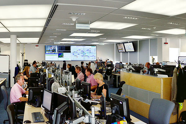 The Network Operations Control Centre (NOCC) with 4x2 video wall
