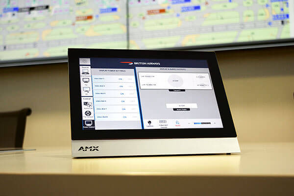 The AMX 7” Modero S Series Tabletop Touch Panel