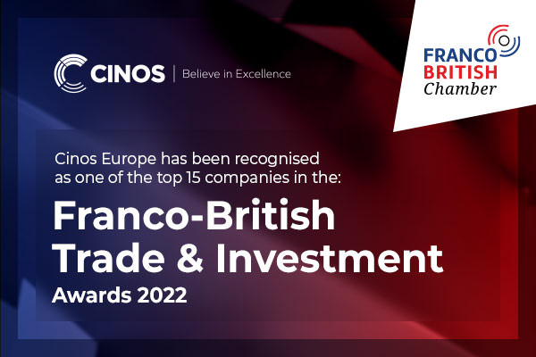 Cinos recognised in the Franco-British Trade & Investment Awards 2022